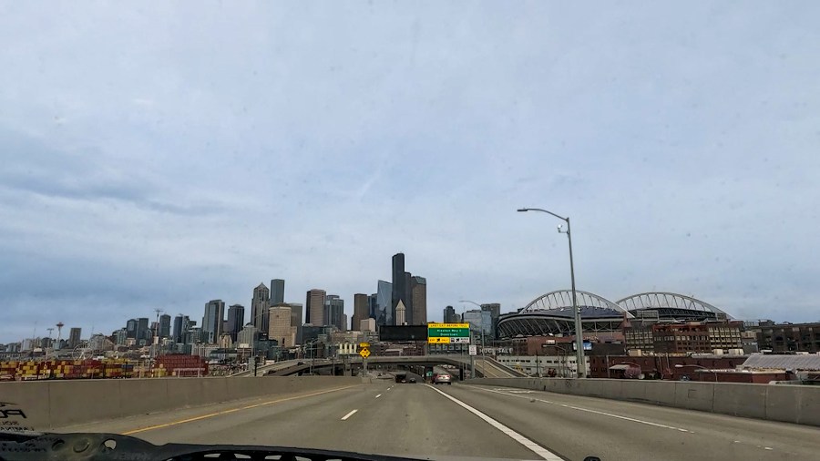 4K 60FPS Video: Driving back to Downtown Seattle from SeaTac Airport